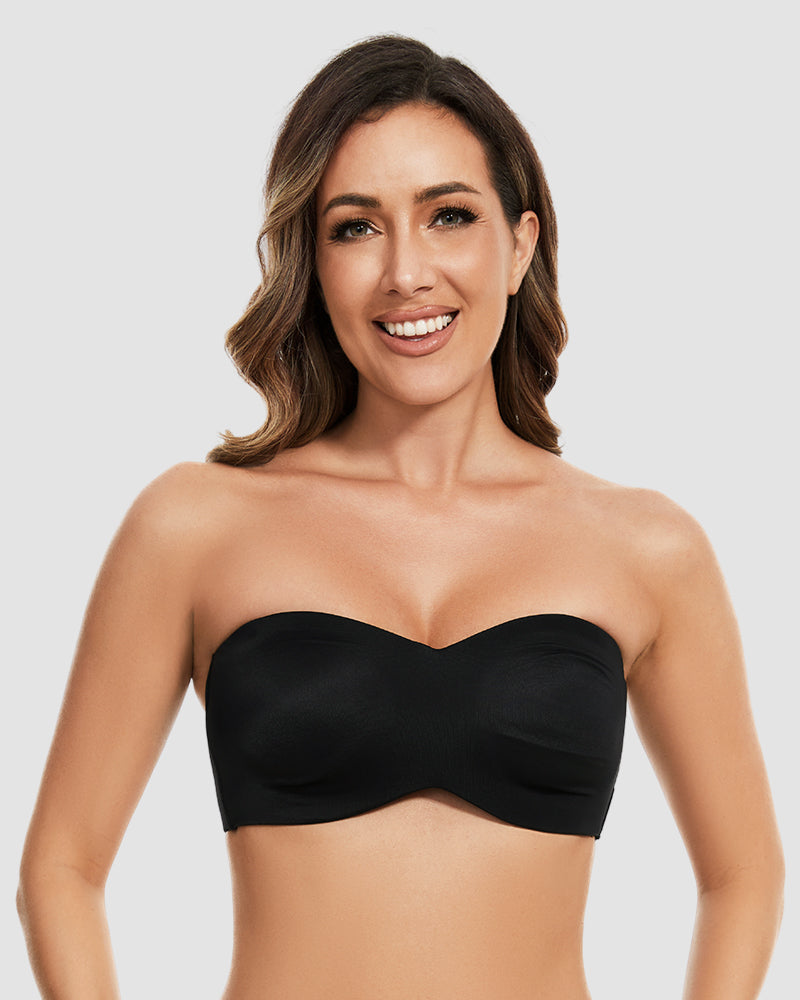 Full Support Non-Slip Convertible Bandeau Bra
