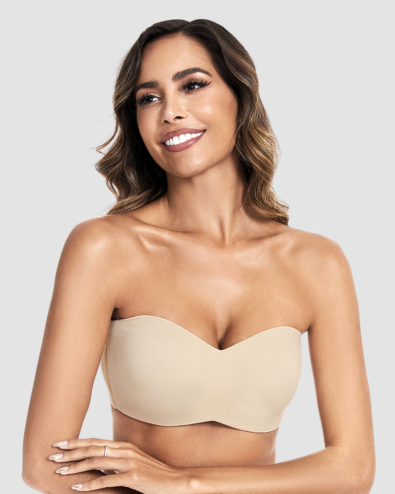 Full Support Non-Slip Convertible Bandeau Bra