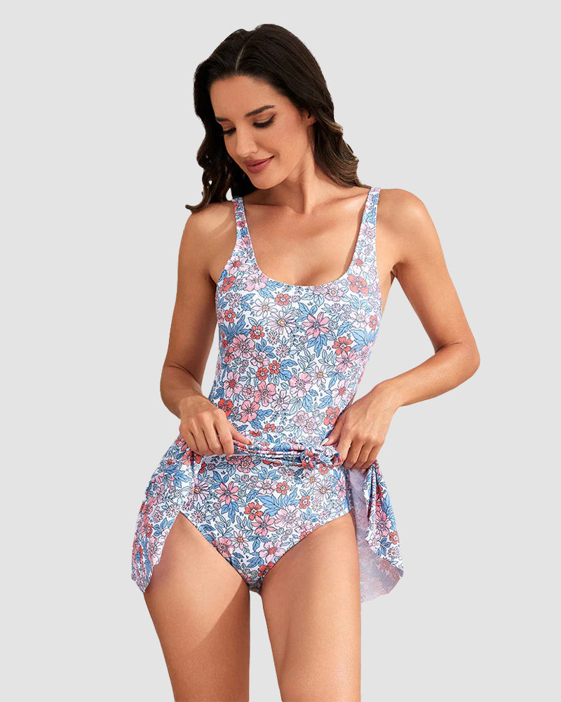 Floral Print Tummy Control Swimdress