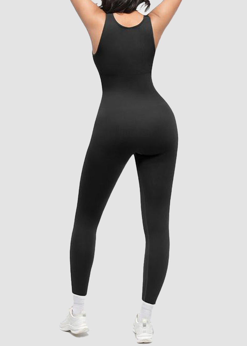 Deep V Tummy Control Sculpting Jumpsuit