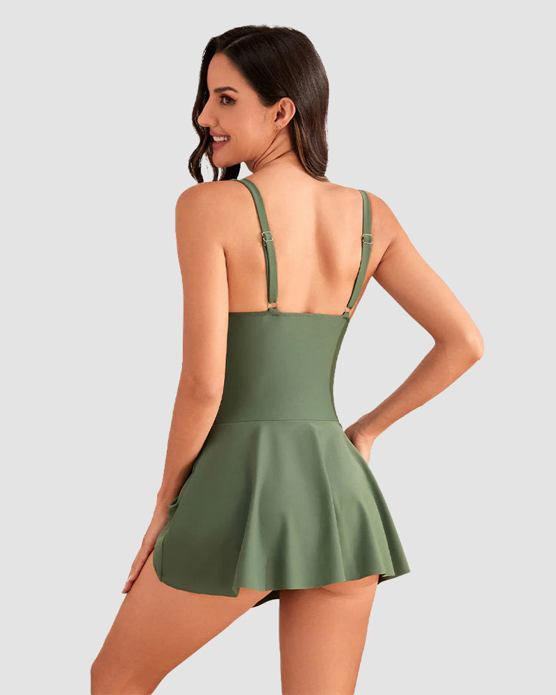 Floral Print Tummy Control Swimdress