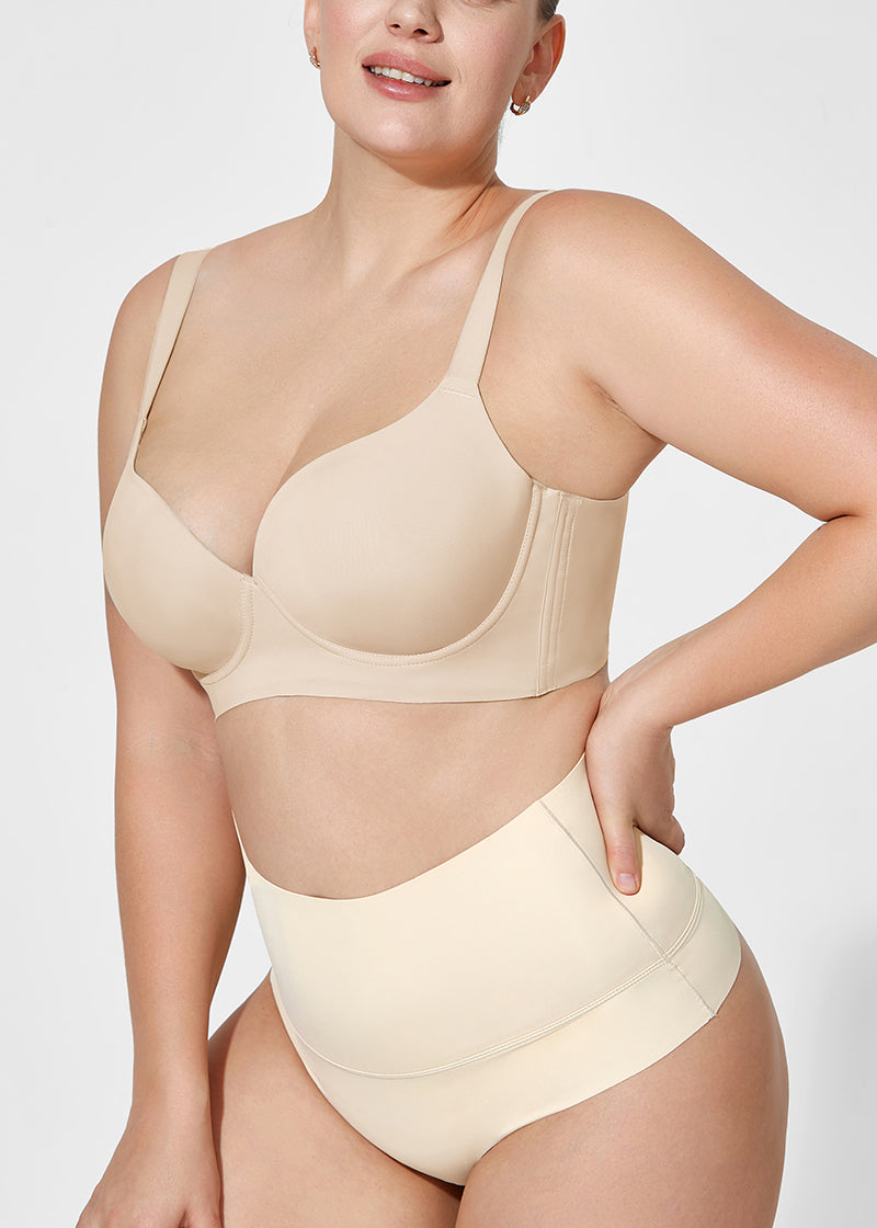 Back Smoothing Push-Up Plunge Bra