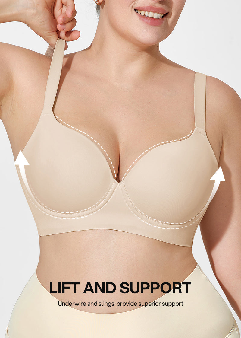 Back Smoothing Push-Up Plunge Bra