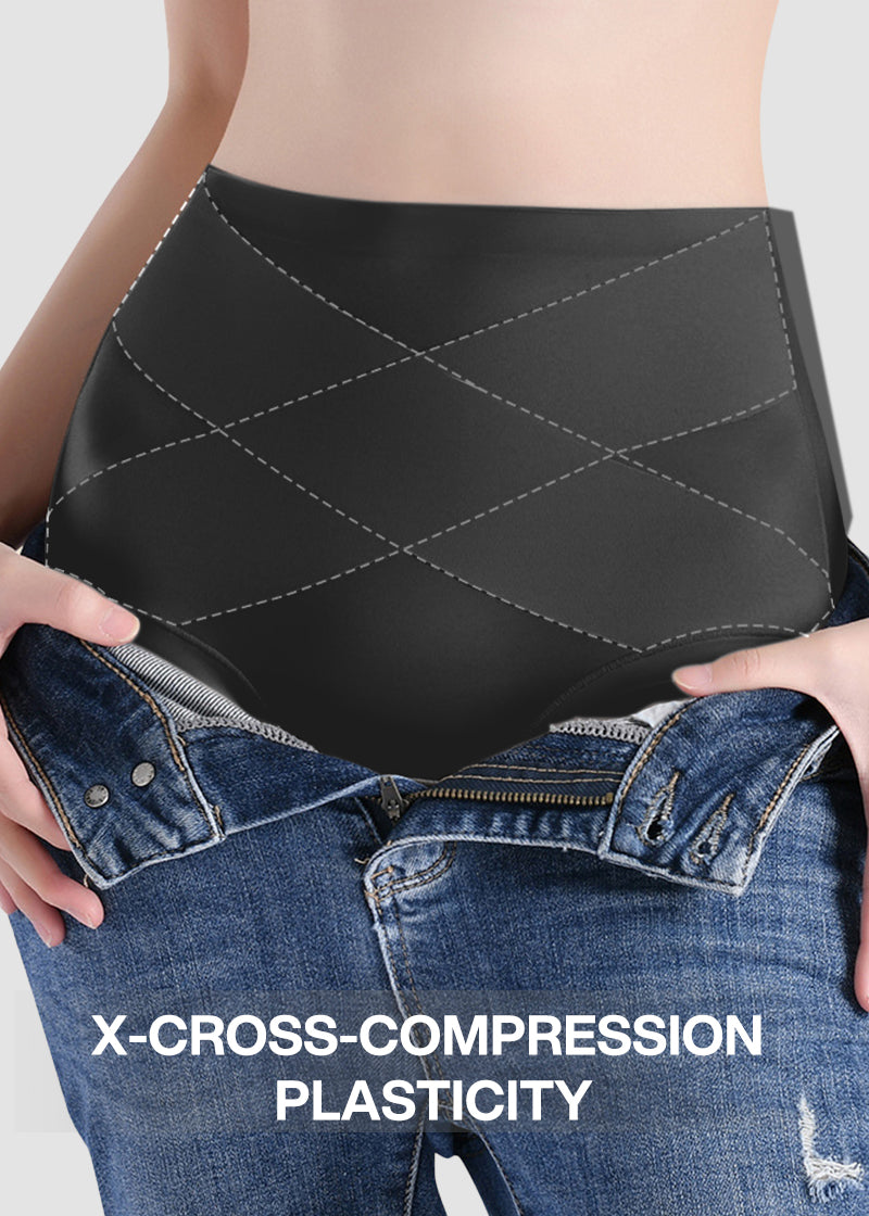 High-Waist Cross Compression Shaping Panties （6 Pack）