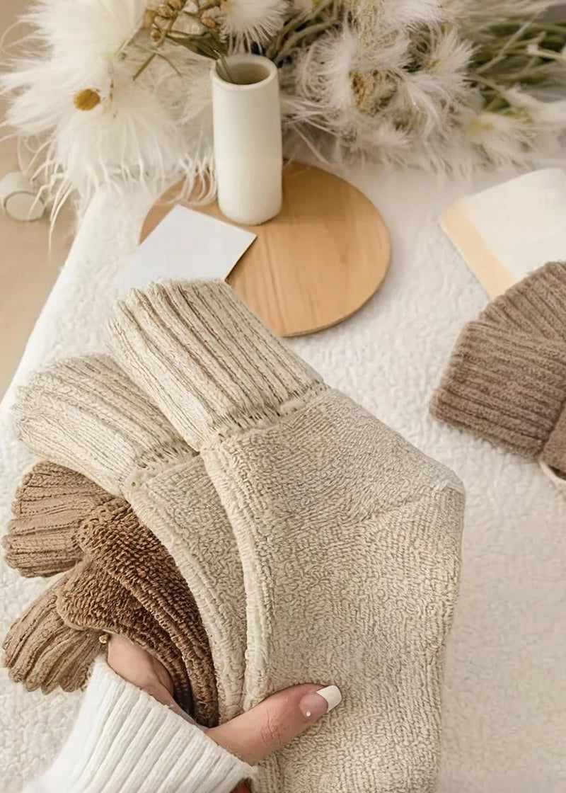 Cozy Ribbed Fleece Lined Crew Socks