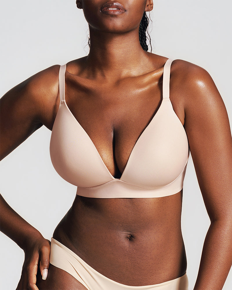 Comfort Wireless Deep V Plunge Bra