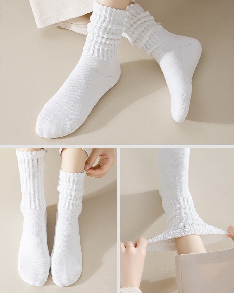 Cozy Ribbed Slouch Crew Socks