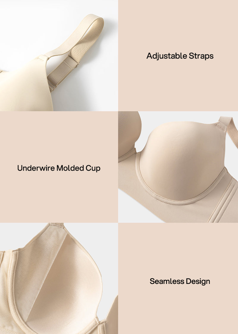 Back Smoothing Push-Up Plunge Bra