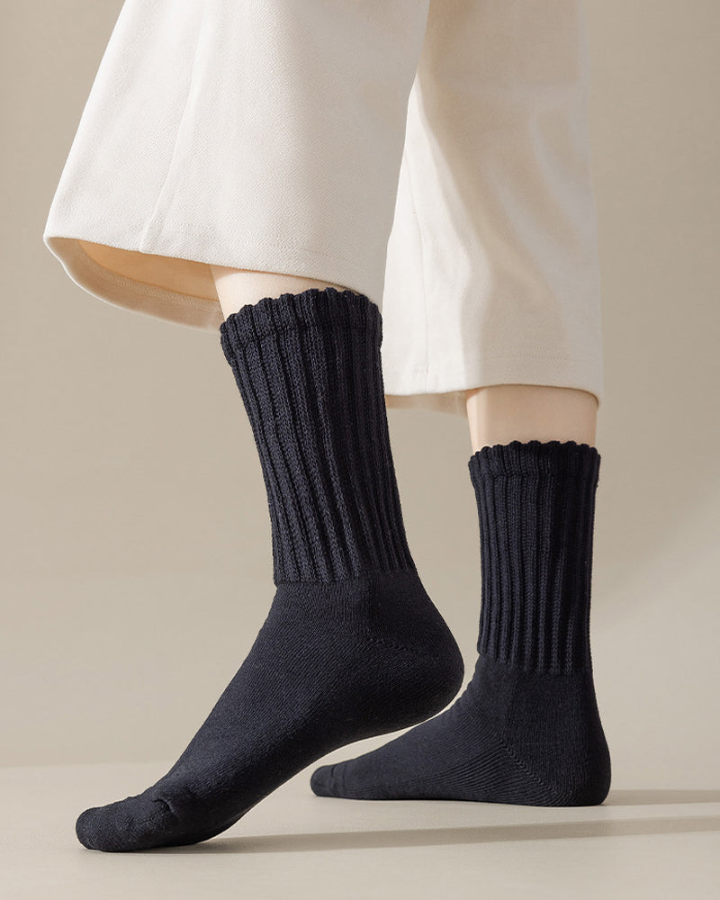 Cozy Ribbed Slouch Crew Socks