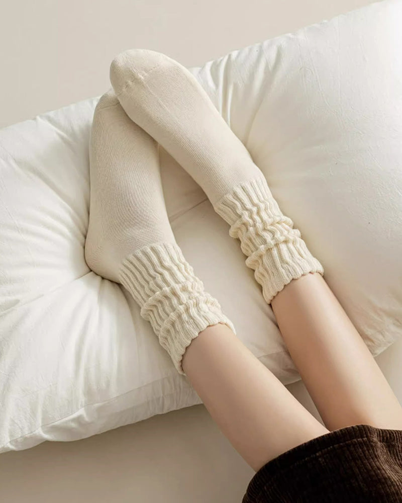 Cozy Ribbed Slouch Crew Socks