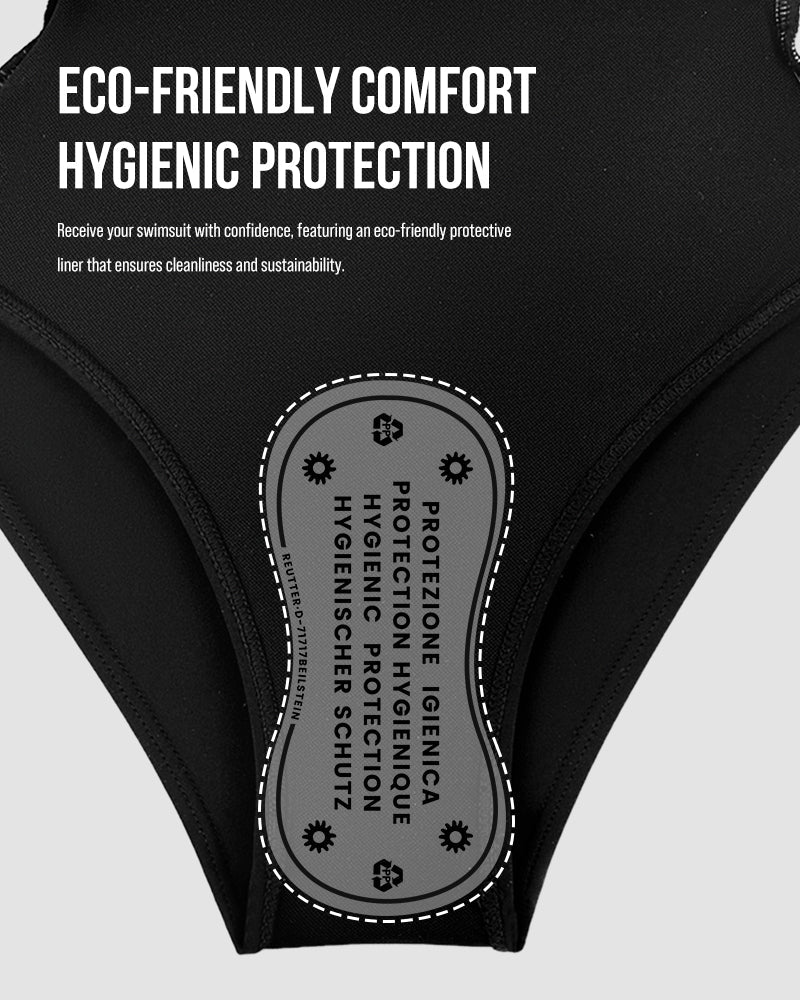 Color Block Knot One-Piece Swimsuit