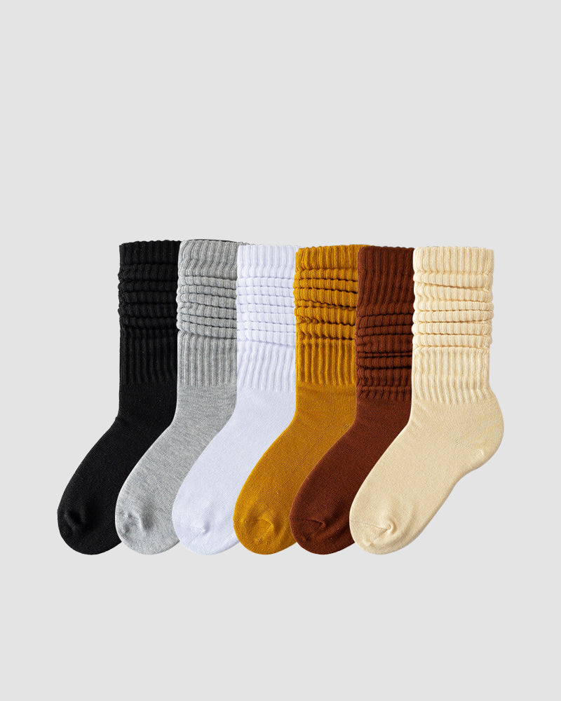 Cozy Ribbed Slouch Crew Socks
