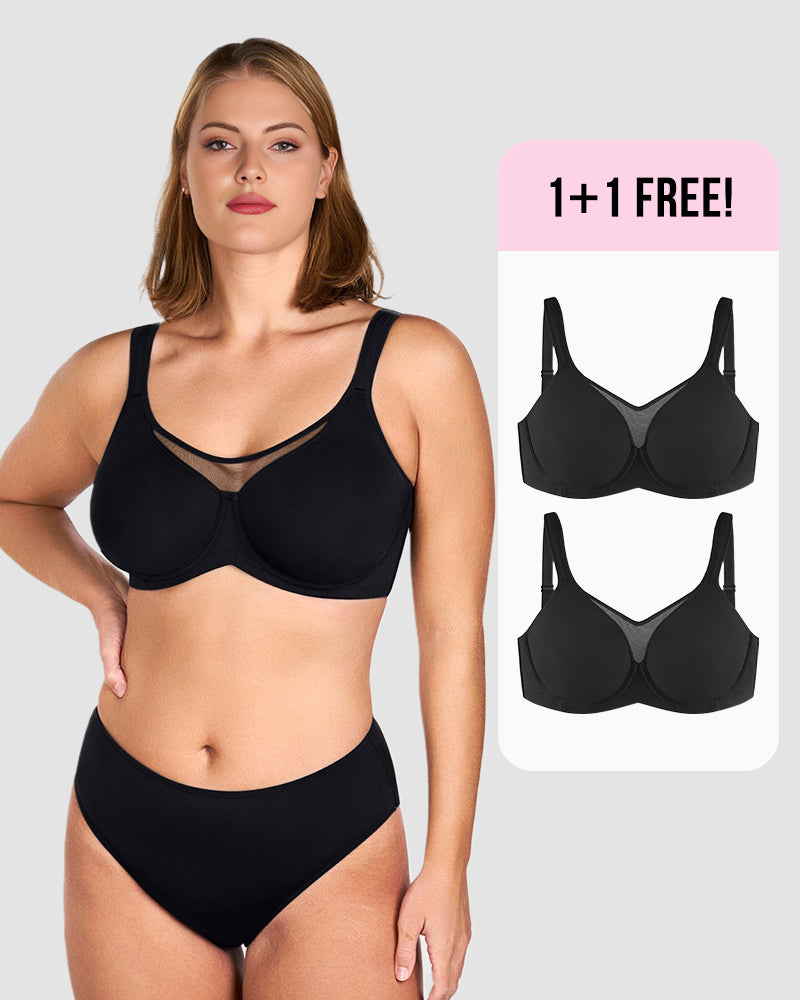 BOGO🔥Mesh Cooling Full Coverage Minimizer Bra