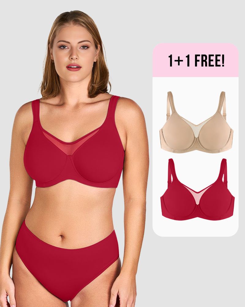 BOGO🔥Mesh Cooling Full Coverage Minimizer Bra