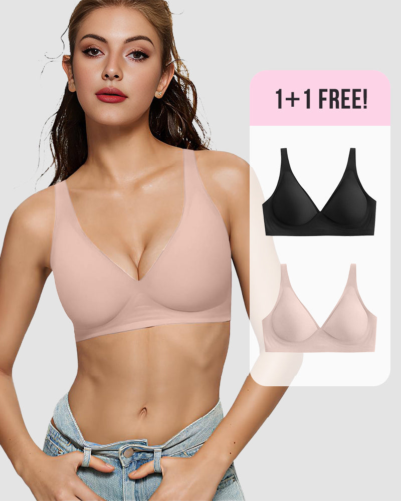 BOGO🔥Seamless Deep V Push-Up Wireless Bra