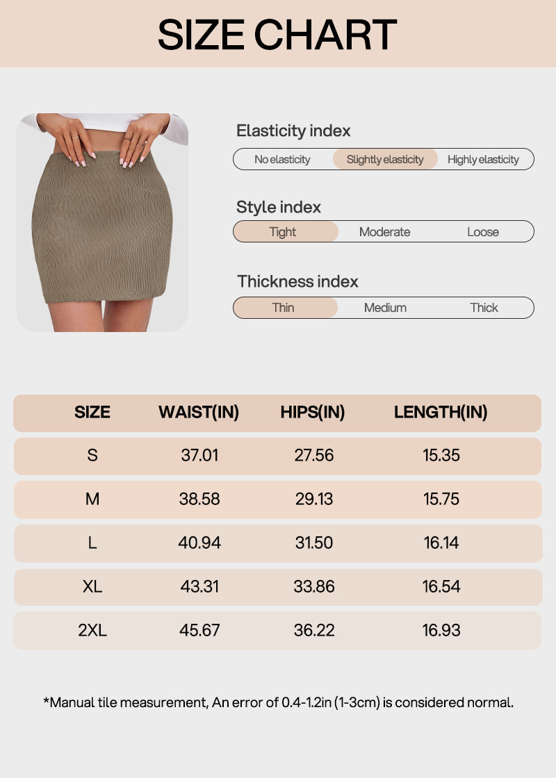 High Waist Corduroy Mini Skirt with Built-in Safety Shorts
