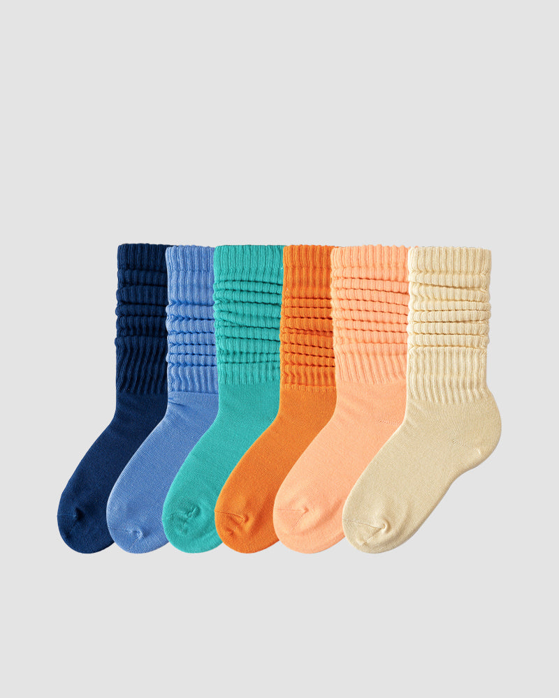 Cozy Ribbed Slouch Crew Socks