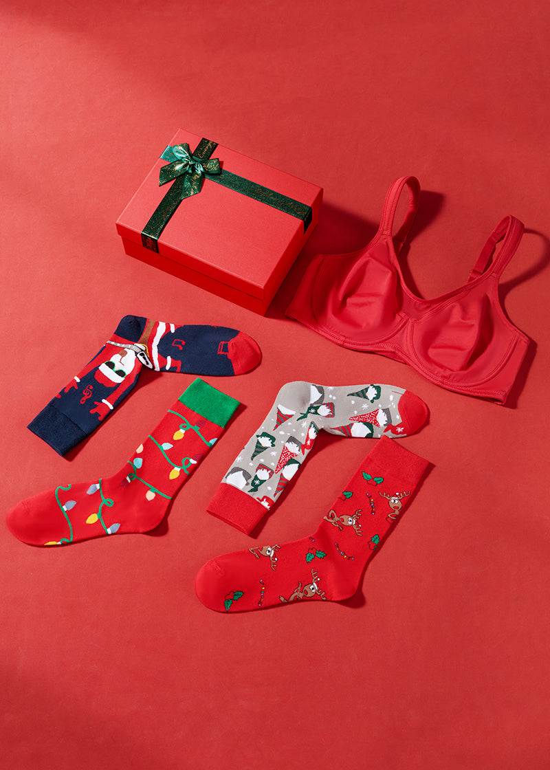 (Xmas Gift Box) Mesh Minimizer Bra