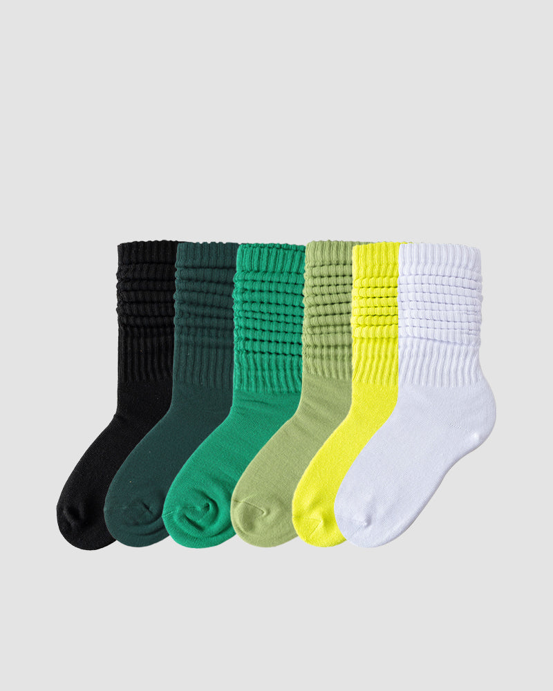 Cozy Ribbed Slouch Crew Socks