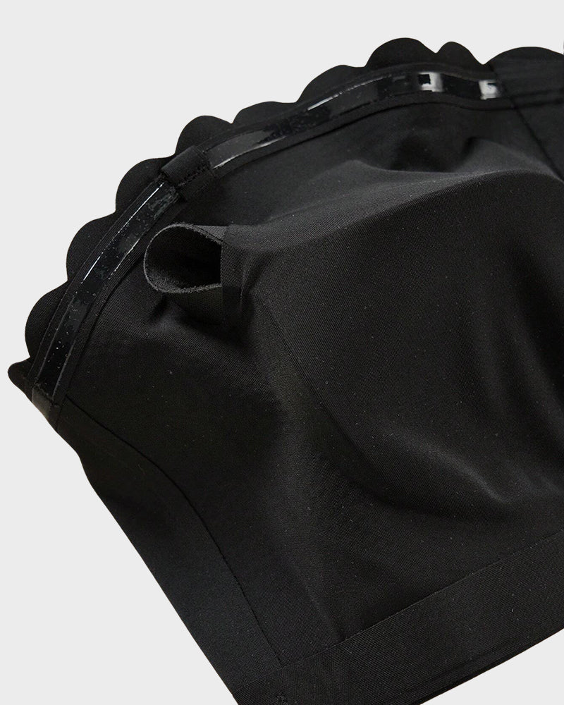 Comfortable Breathable Scallop Trim Hook & Eye Front Bralette