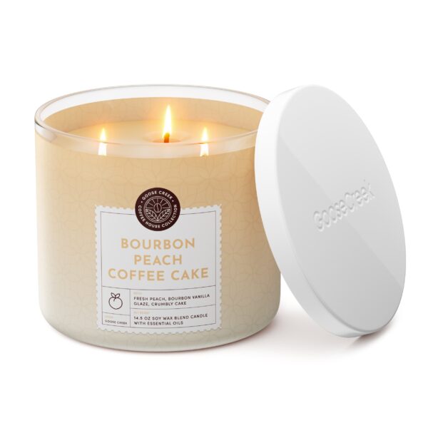 Bourbon Peach Coffee Cake 3-Wick Candle