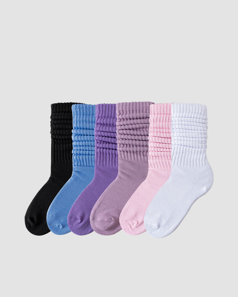 Cozy Ribbed Slouch Crew Socks