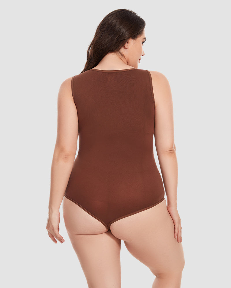 Crew Neck Sleeveless Sculpting Bodysuit Shapewear