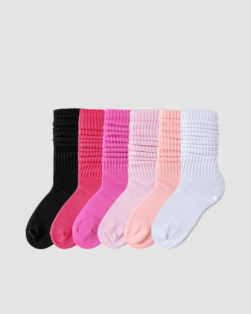 Cozy Ribbed Slouch Crew Socks