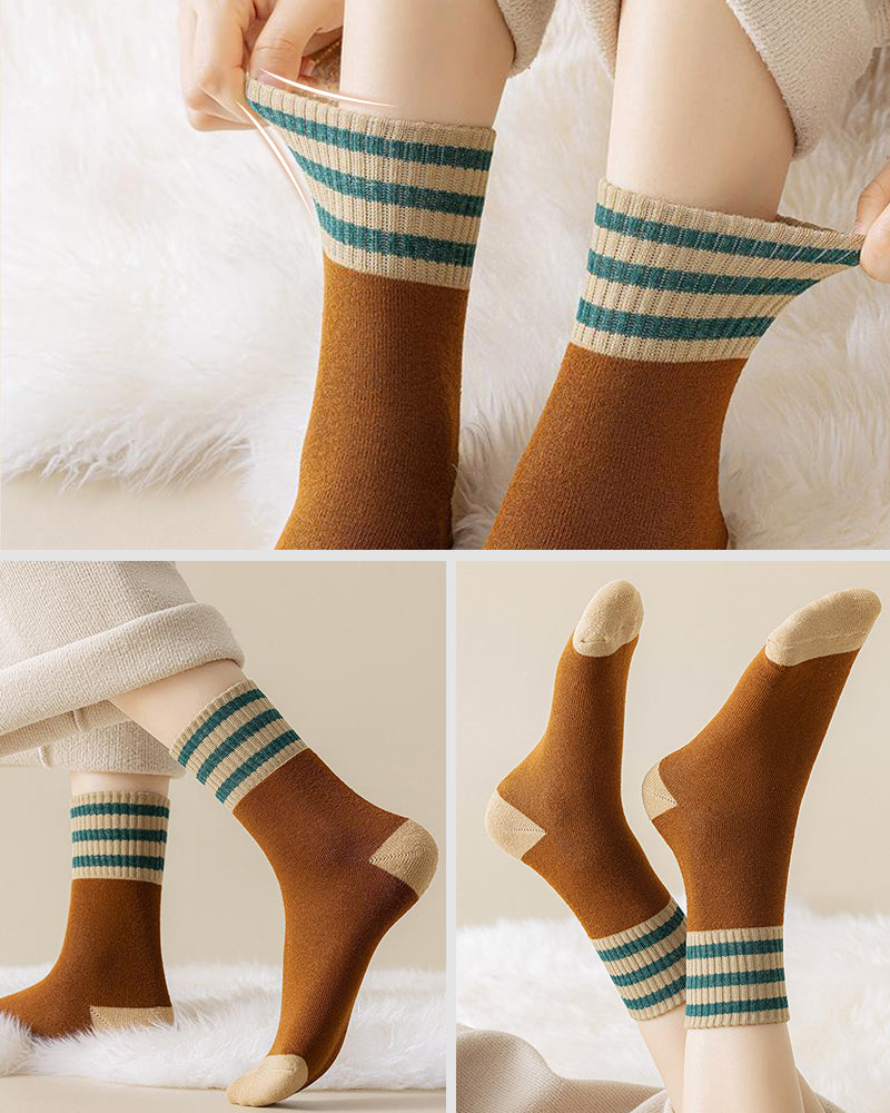 Cozy Plush Loop Lining Crew Socks