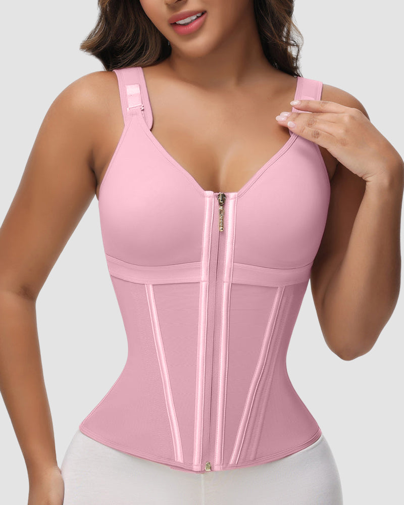 Double-Layer Tummy Control Waist Shaper Girdle With Bra