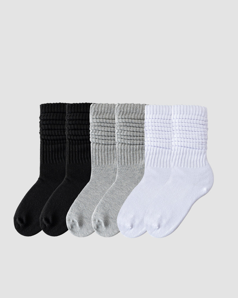 Cozy Ribbed Slouch Crew Socks