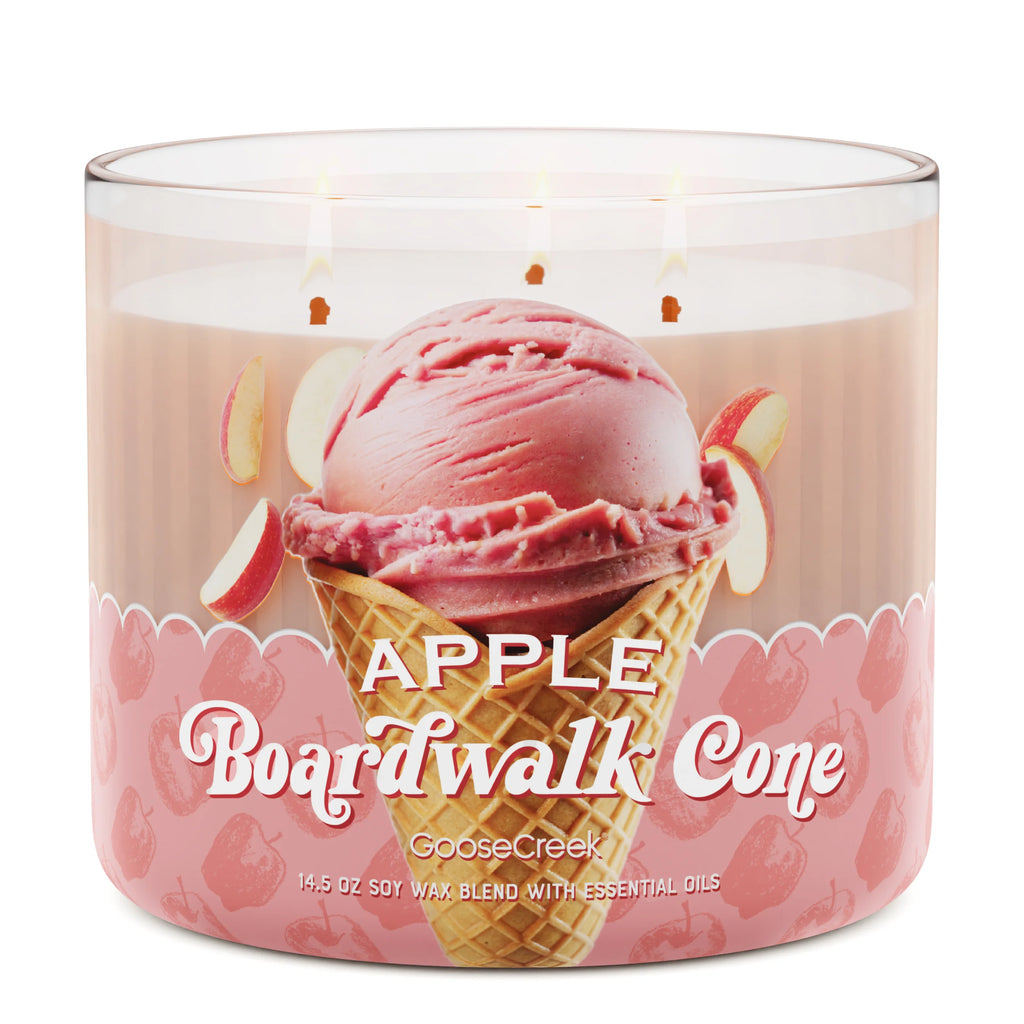 Apple Boardwalk Cone 3-Wick Candle