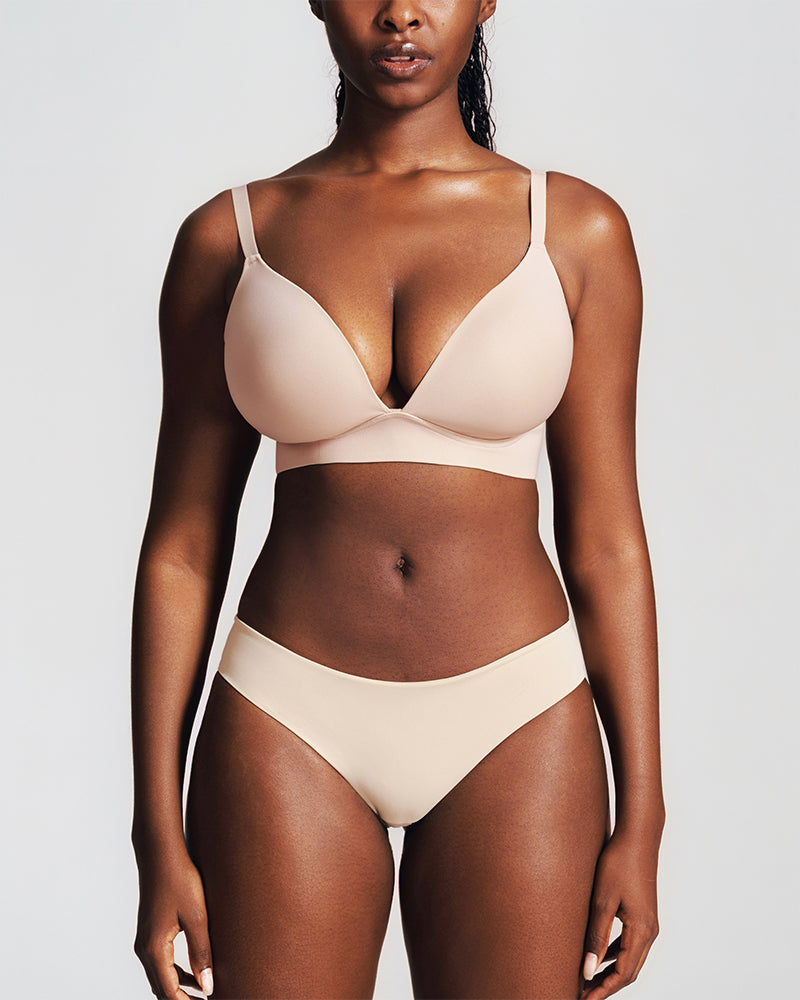 Comfort Wireless Deep V Plunge Bra