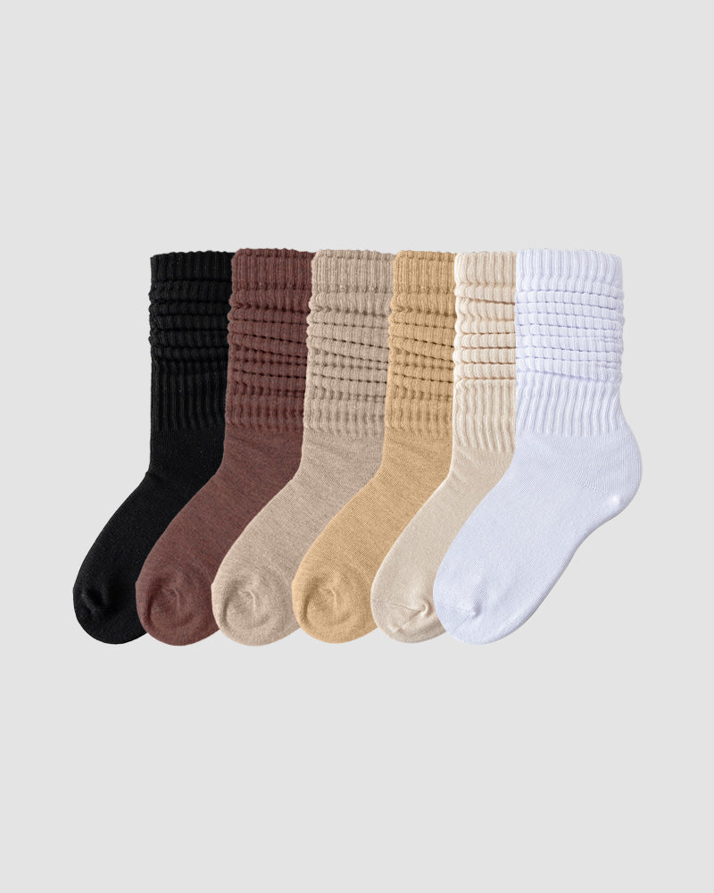 Cozy Ribbed Slouch Crew Socks