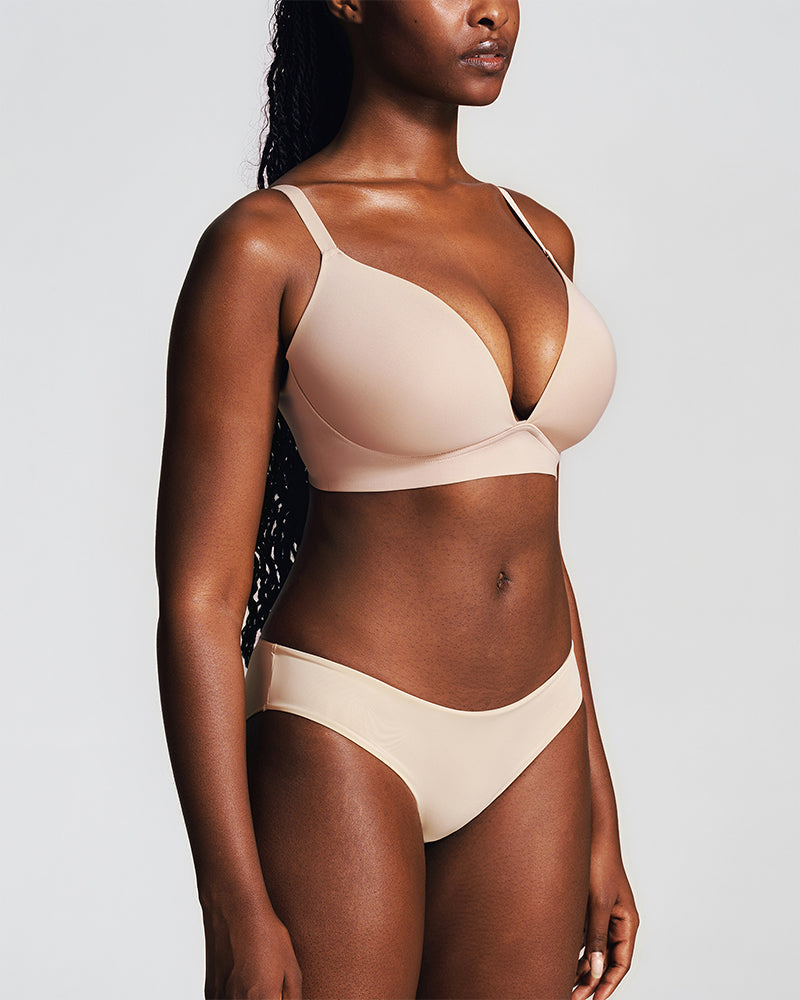 Comfort Wireless Deep V Plunge Bra