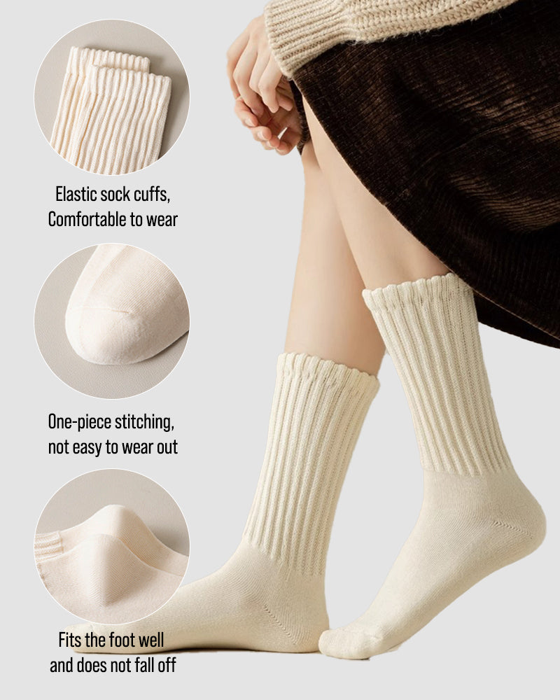 Cozy Ribbed Slouch Crew Socks