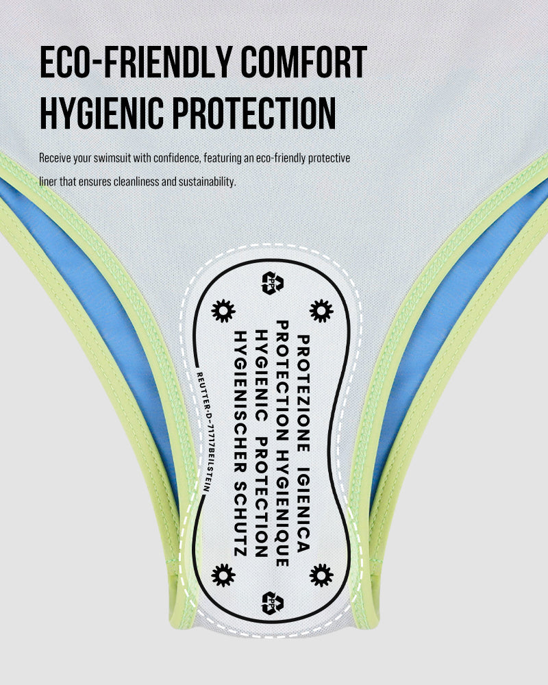 Color-Block High Waist Bikini Set