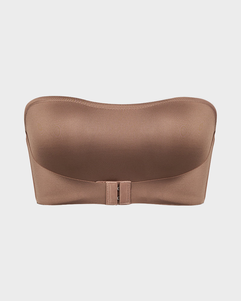 Front Closure Wireless Push-Up Bandeau Bra