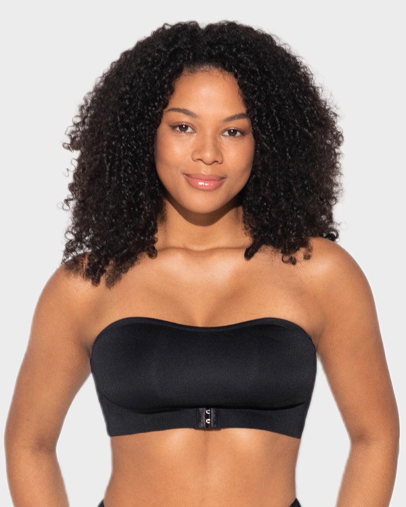 Front Closure Wireless Push-Up Bandeau Bra