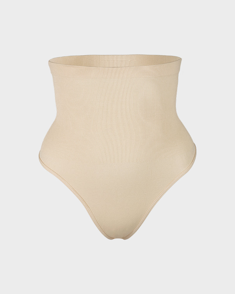 High Waist Tummy Control Shaping Thong Panty (2 Pack)